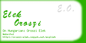 elek oroszi business card